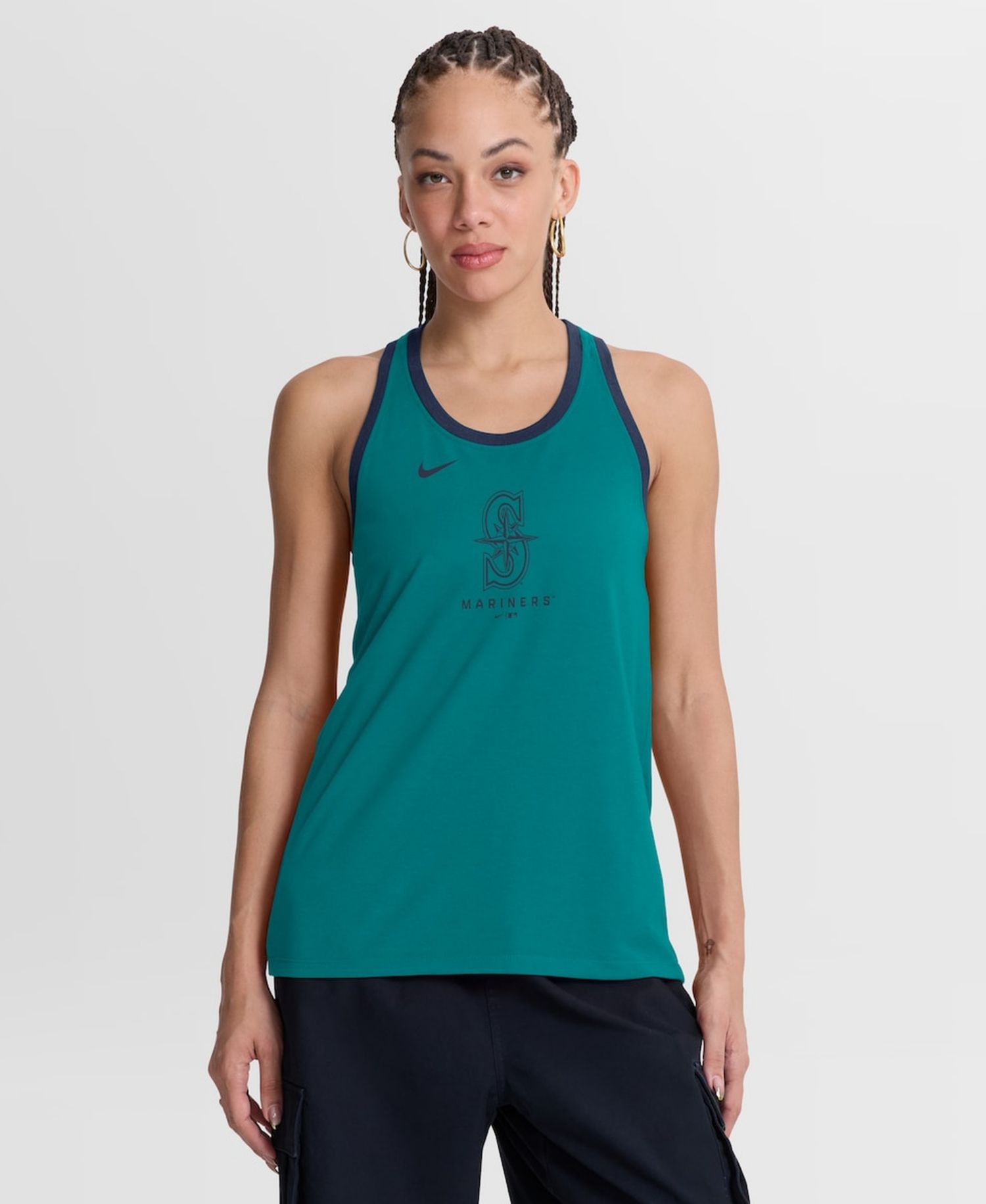 Women's Teal Seattle Mariners Tri-Blend Dri-FIT Racerback Tank Top