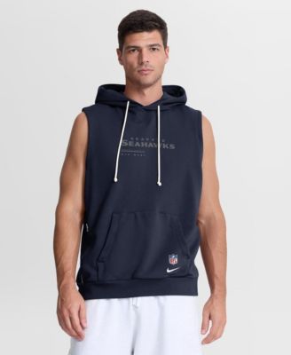 Men's College Navy Seattle Seahawks Sideline Standard Issue Dri-FIT Sleeveless Hoodie