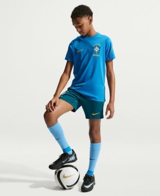 Big Boys and Girls Blue Brazil National Team 2026 Strike Dri-FIT T-Shirt
