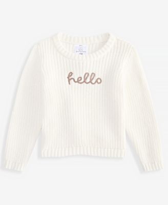 Baby 0M-24M Mix & Match Long-Sleeve Cotton Hello Sweater