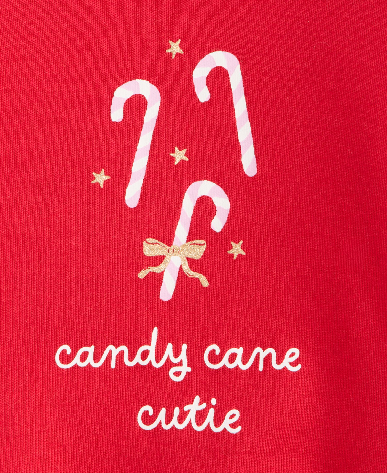 Baby Girls' 3M-24M Mix & Match Long-Sleeve Candy Cane Peplum T-Shirt