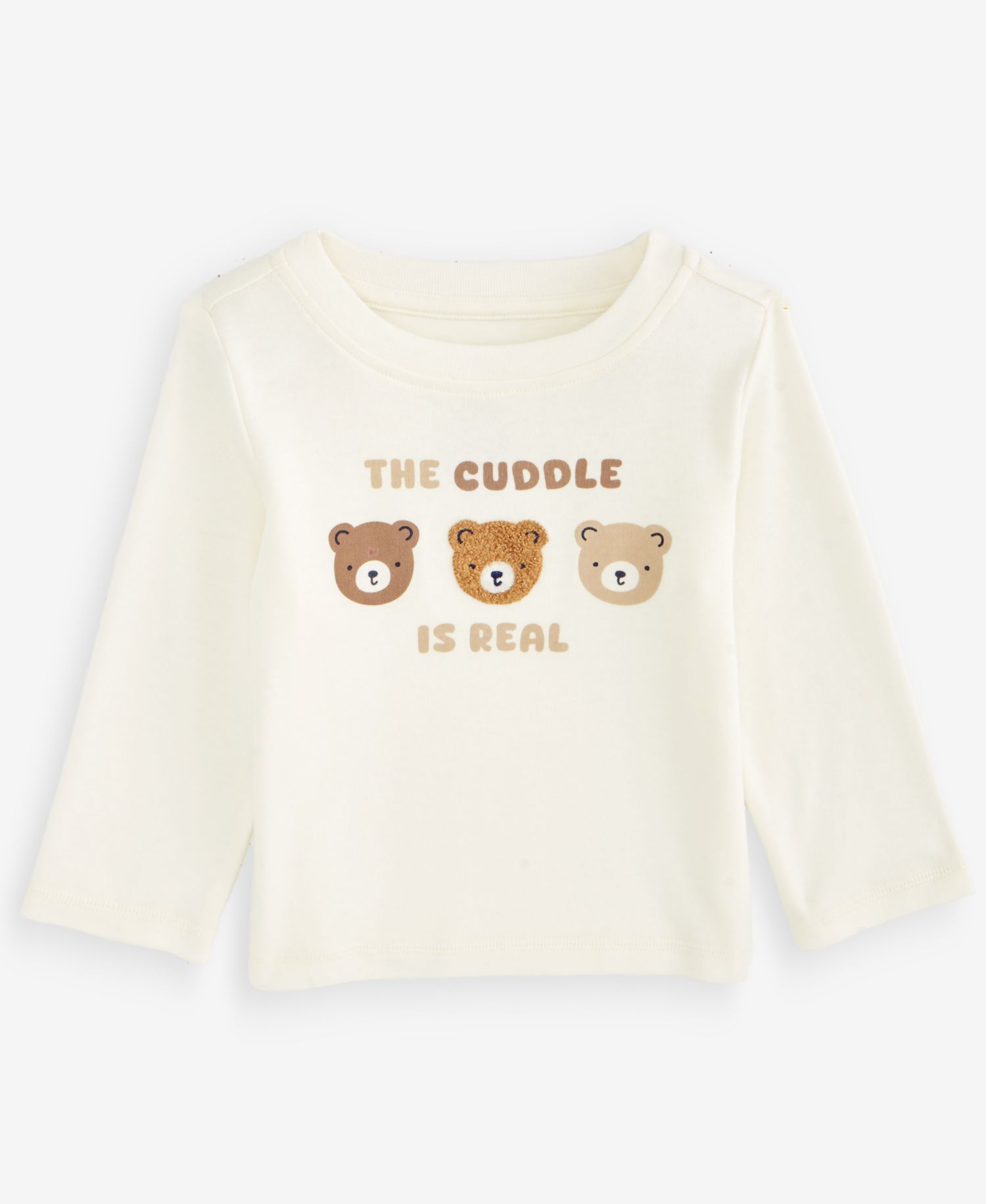 Baby Boys' 3M-24M Mix & Match Long-Sleeve The Cuddle Is Real Bear T-Shirt