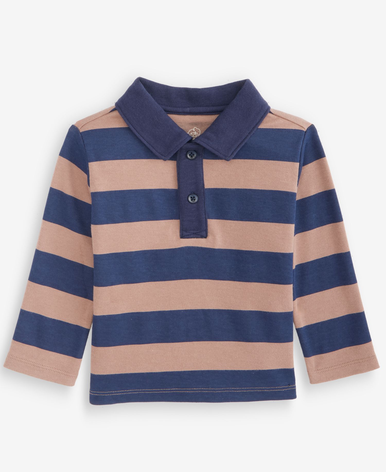 Baby Boys' 3M-24M Mix & Match Long-Sleeve Rugby-Stripe Polo T-Shirt