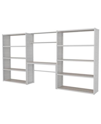 Heavy-Duty Wide Garage Storage and Workstation System with Side Pegboards, White (144.2 in. W x 71.1 in. H x 15.7 in. D