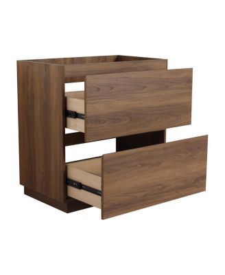 Bathroom Vanity Cabinet Only, Freestanding Engineered Wood with 2 Drawers, Minimalist Storage for Small Bathrooms