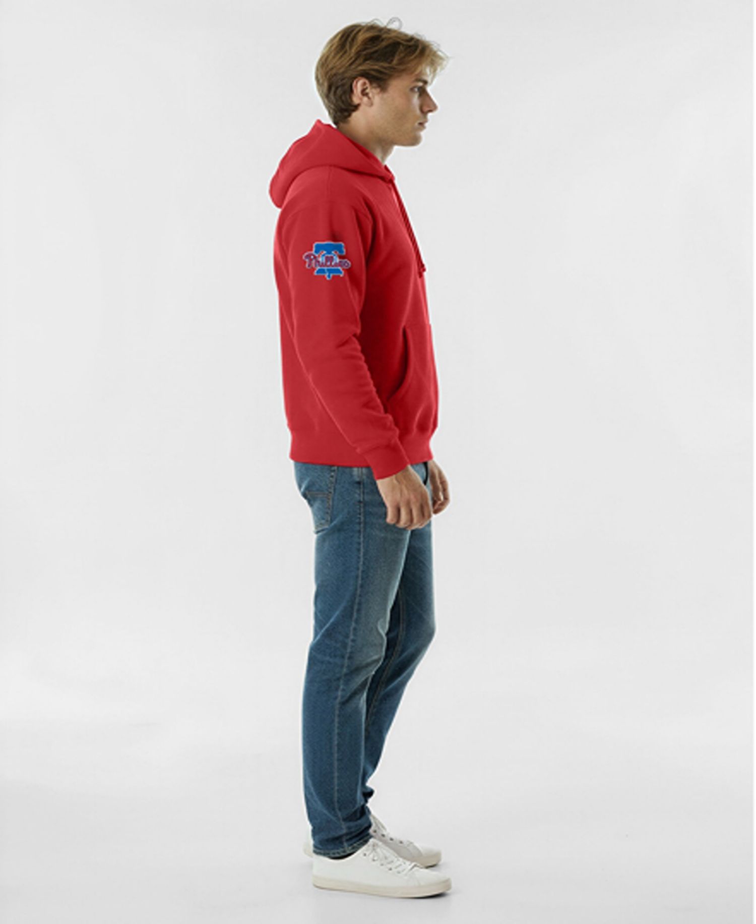 Men's Red Philadelphia Phillies Reverse Weave Chenille Hoodie
