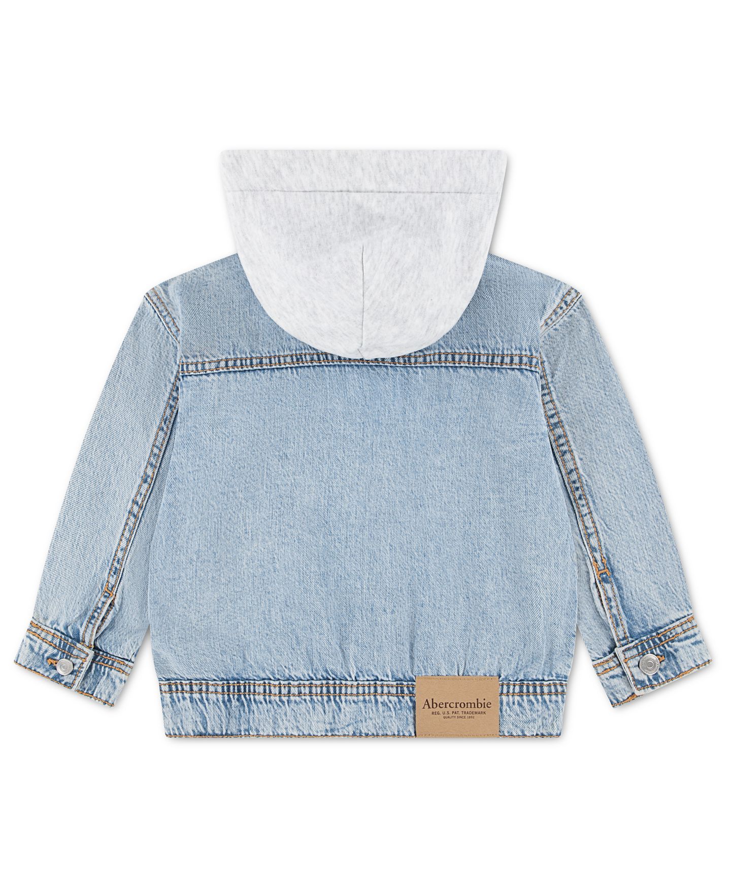 Куртка abercrombie kids Hooded Denim Jacket для мальчиков-малышей, цвет: Синий — фото 2