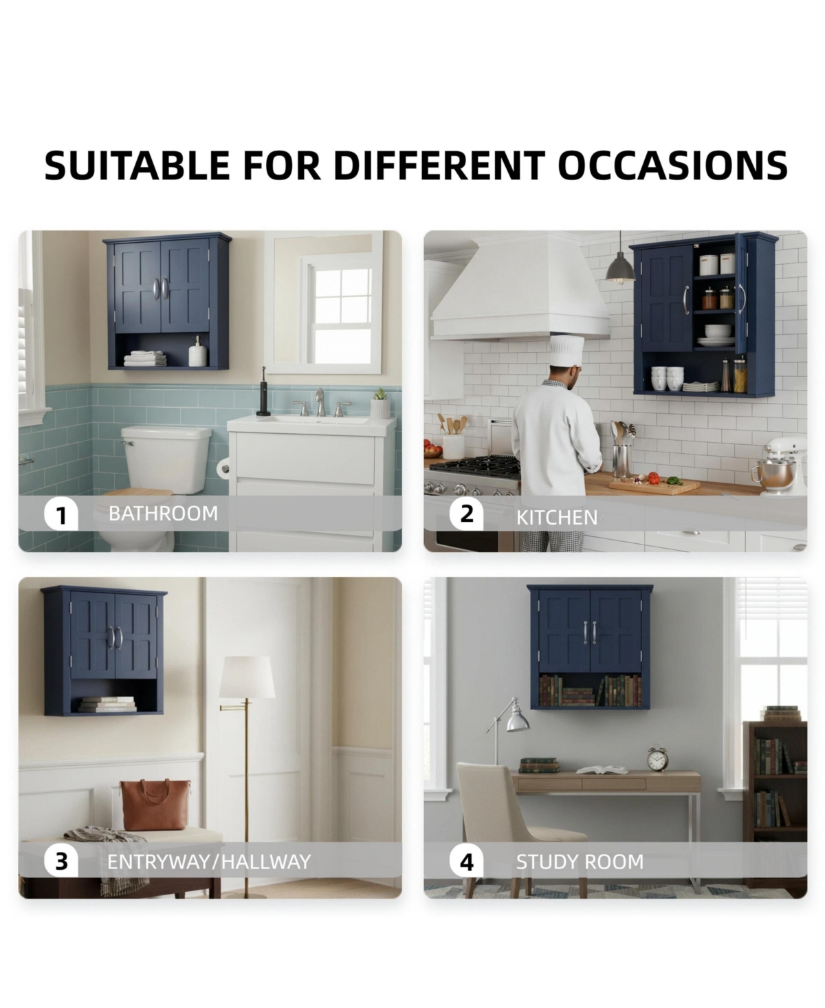 Phying Bathroom Wall Storage Cabinet, Multi