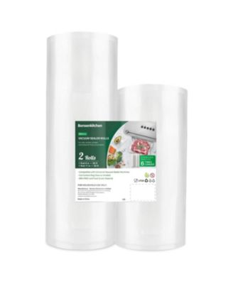 Bonsenkitchen Vacuum Sealer Rolls Bags, 8" x 50' & 11" x 50', BPA-Free Commercial Food Vacuum Bags for Storage and Sous Vide Cooking