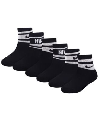 Boys' and Girls' 4-7 Varsity Cushioned Quarter Socks, 6-Pack