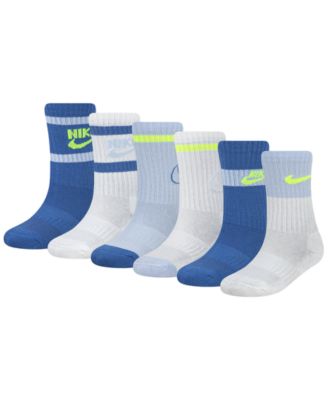 Boys' and Girls' 4-7 Retro Crew Socks, 6-Pack