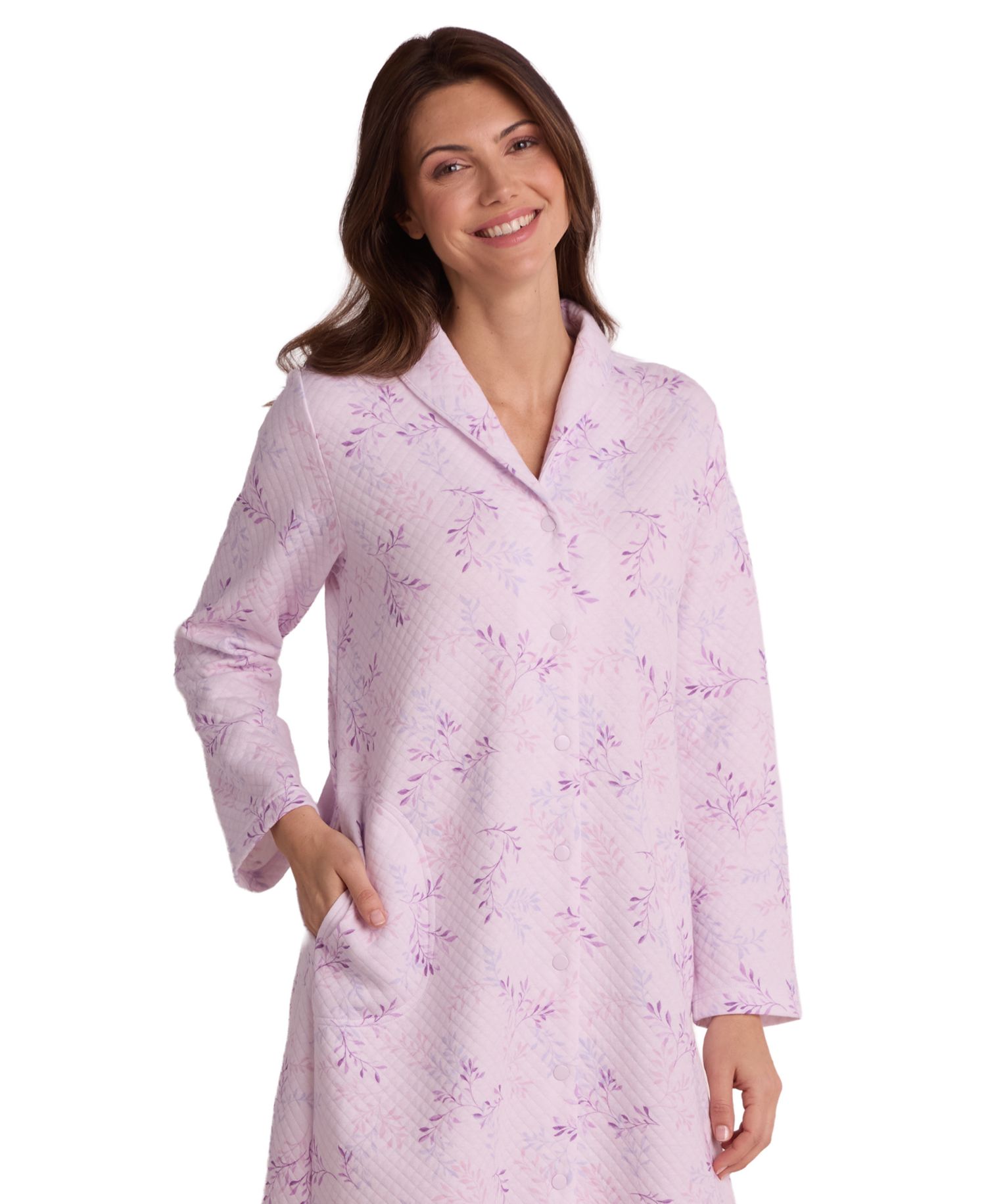 Women's Long-Sleeve Printed Short Grip Robe