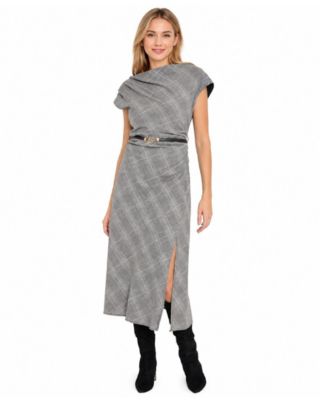 Women's Crewneck Belted Dress
