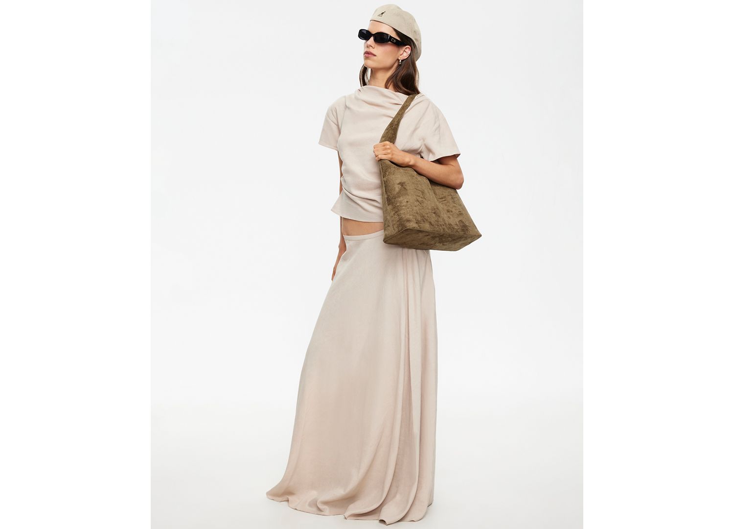 Women's Linen Halcyon Zippered Maxi Skirt