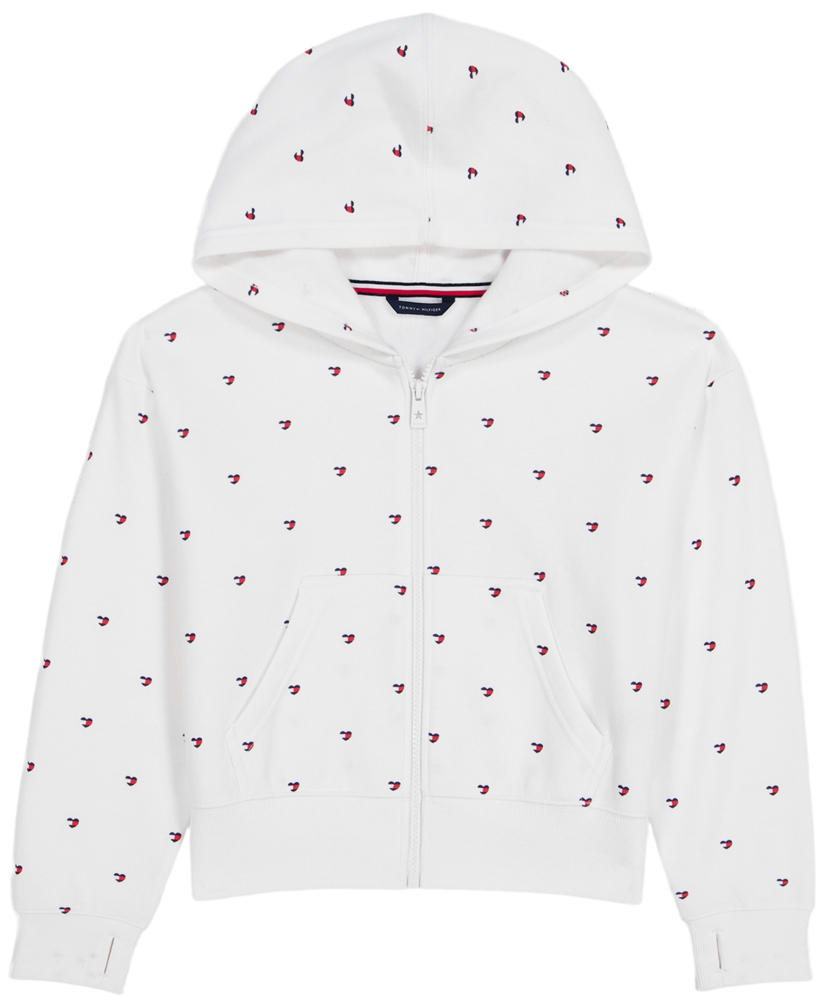 Tommy Hilfiger Girls' 7-16 Star Flag Zip Hoodie