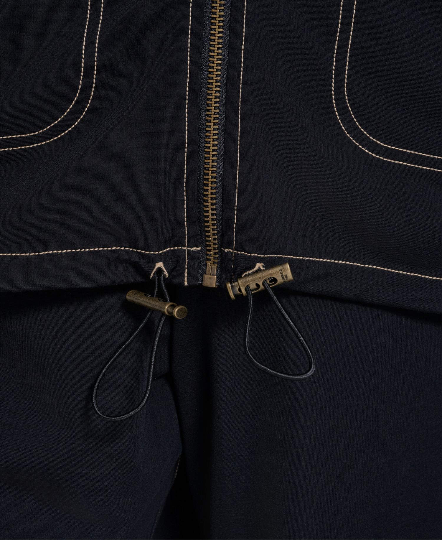 Plus Size Mock-Neck Zip-Front Jacket