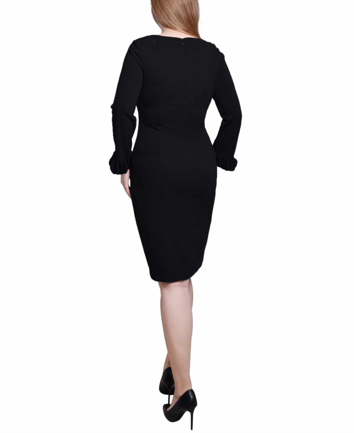 Ny Collection Women's Long-Sleeve Scuba Dress