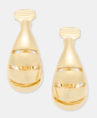 Medium Openwork Clip-On Hoop Earrings, 1.08" 