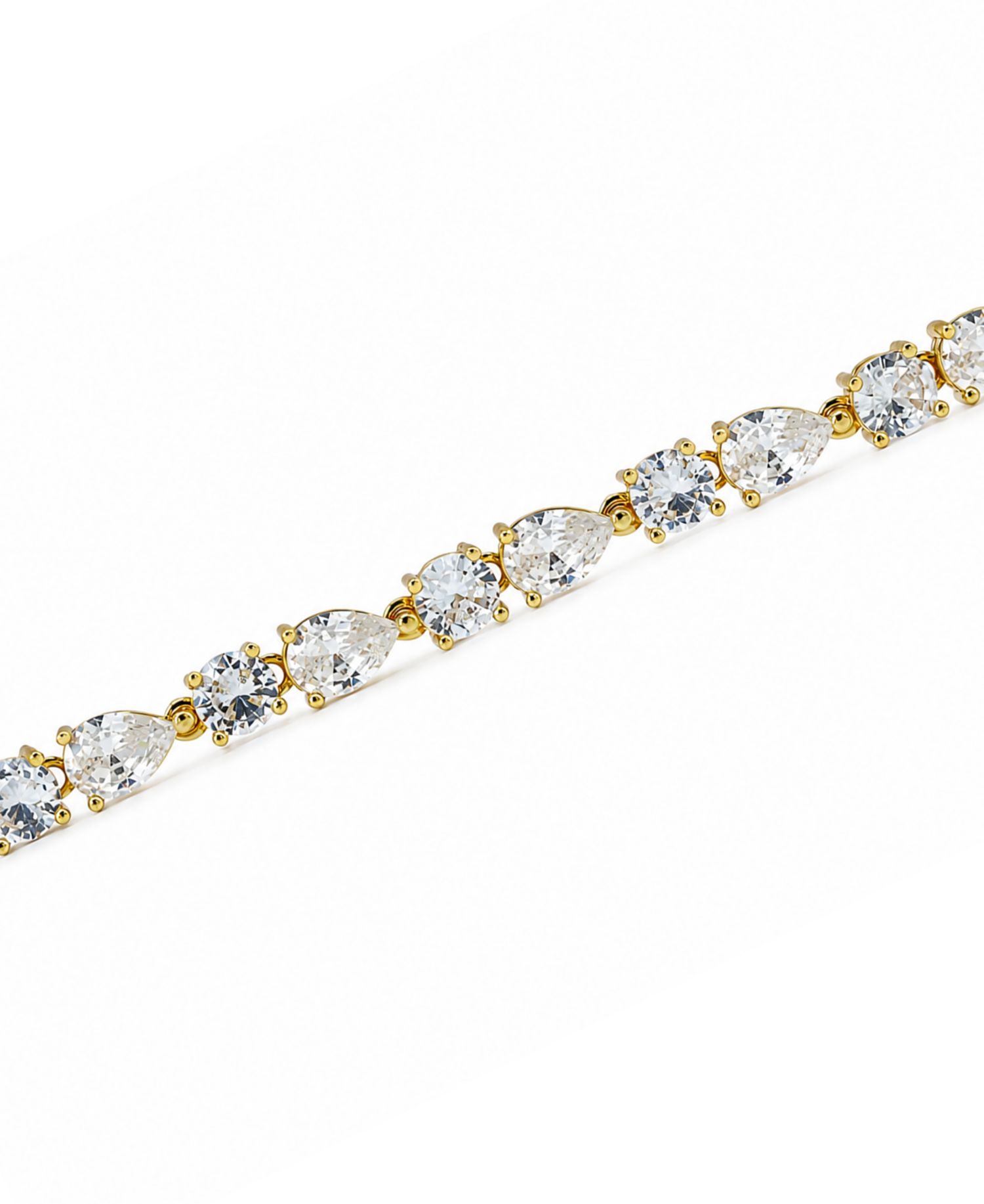 Pear Cubic Zirconia Link Bracelet