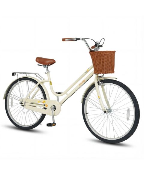 Детская игрушка Gymax Beach Cruiser Adjustable-Seat Bike, Ages 8+, цвет: Светлый бежевый