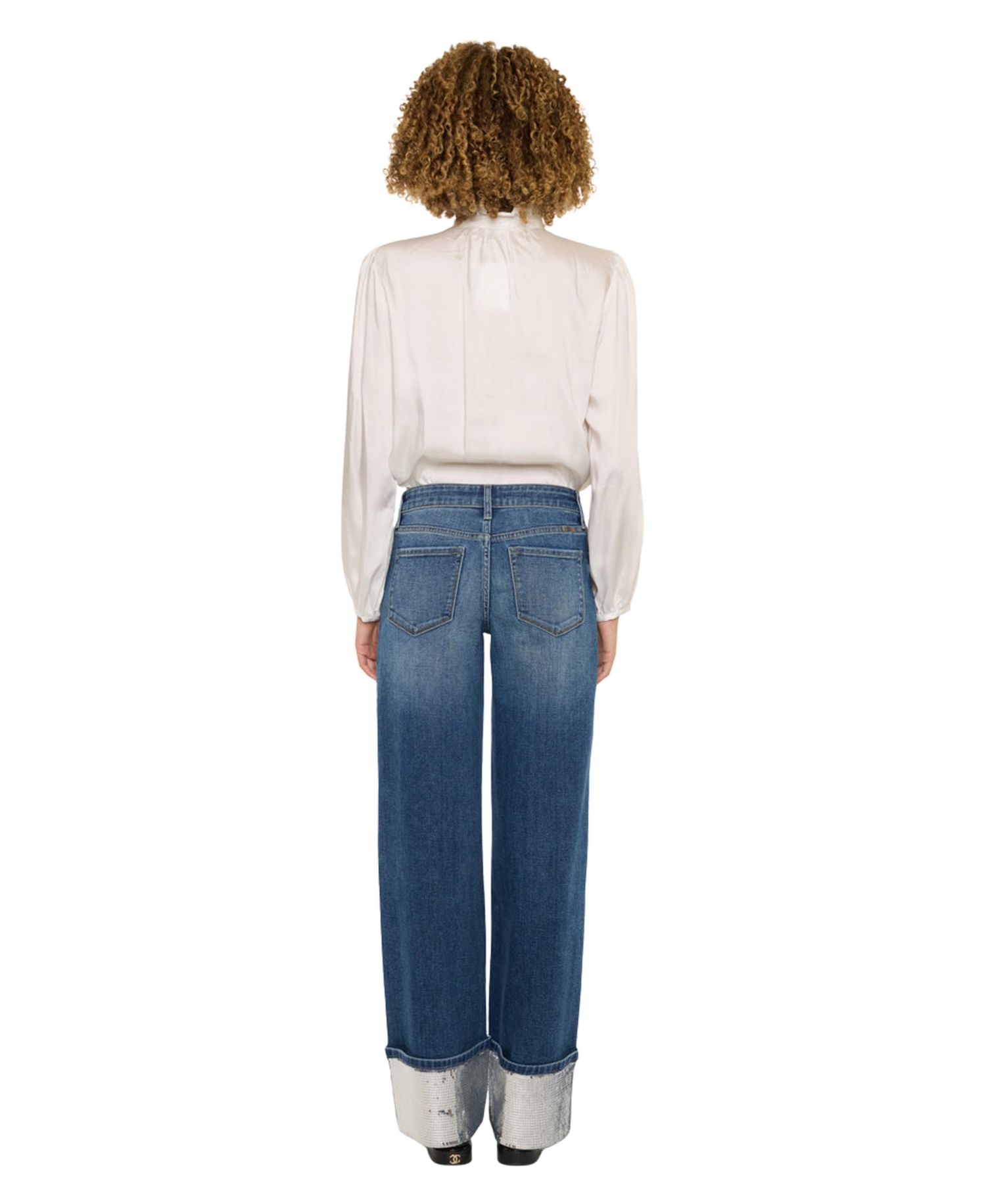 Women's USA Juniors' Mid-Rise Wide-Leg Jeans