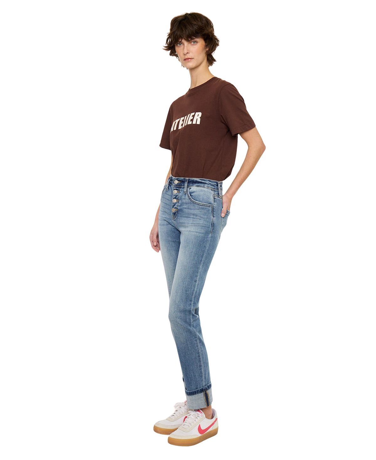KanCan Women's Noelle Essentials High Rise Skinny Straight Jeans view 5 — MAYCSS fashion products