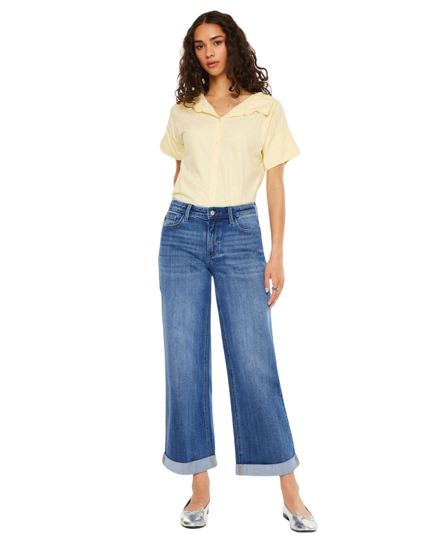 Women's Reyna Essentials High Rise Wide Leg Jeans