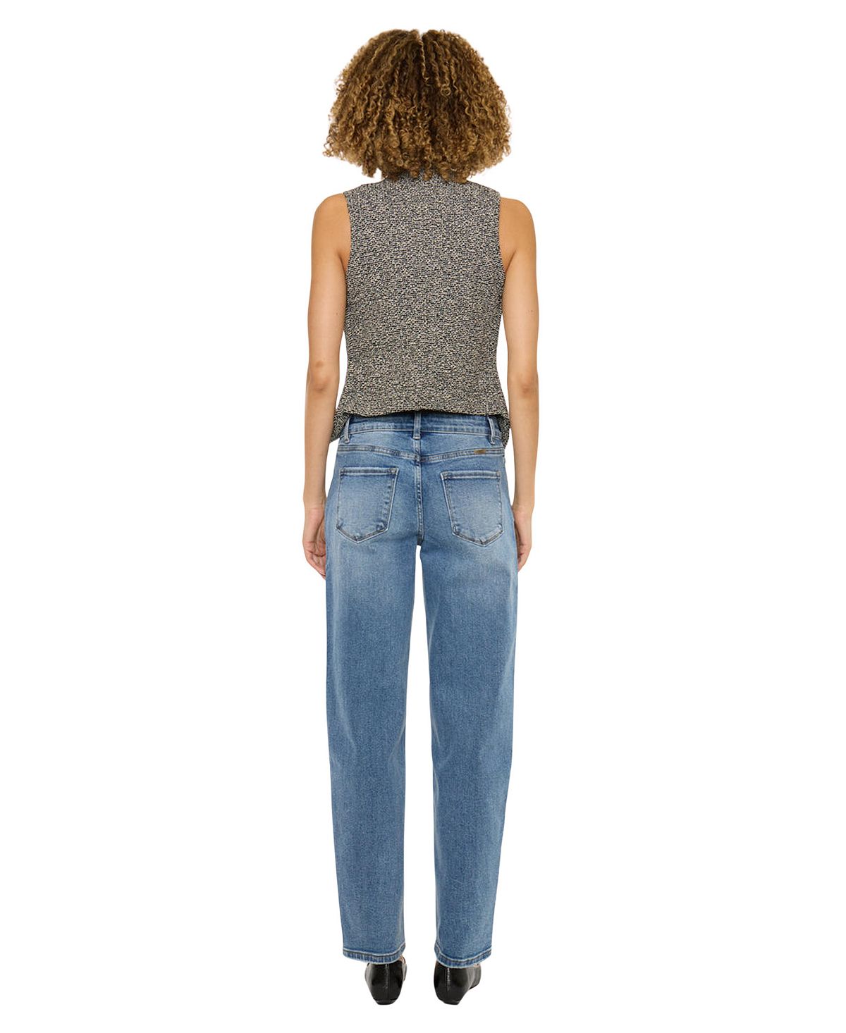 KanCan Women's Grace High Rise Slim Barrel Jeans view 2 — MAYCSS fashion products