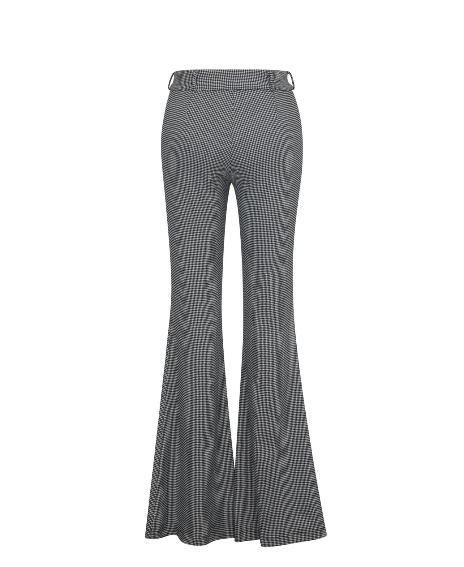Women's Ulli Micro-Houndstooth Flared Pants