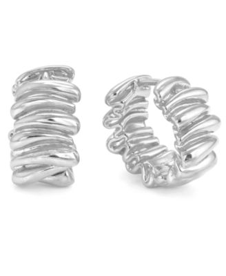 Rippled Hinged Hoop Earrings