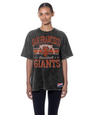 Women's Black San Francisco Giants Oversized Boyfriend T-Shirt