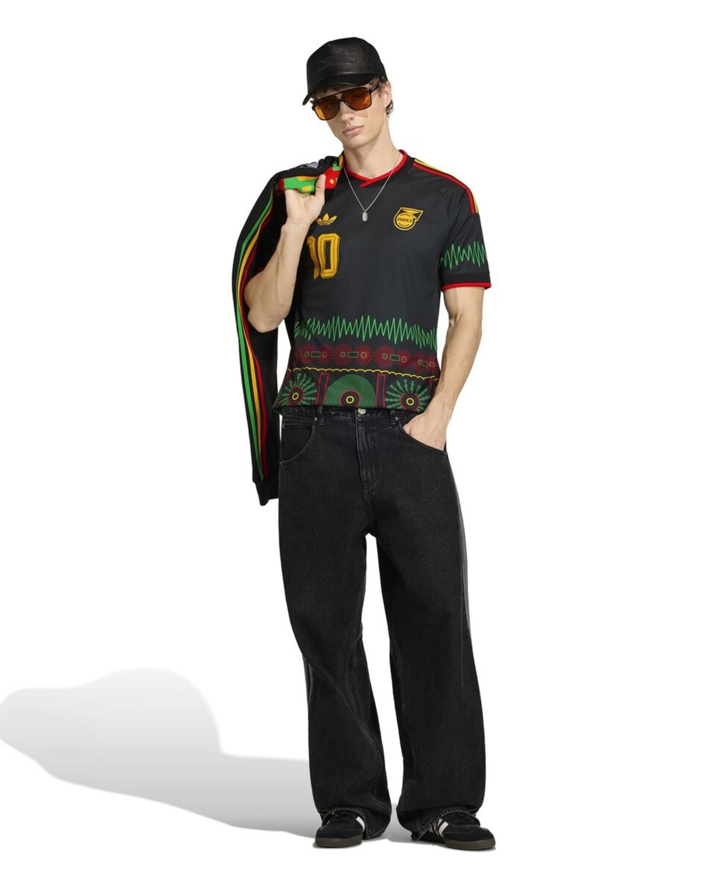 Men's Black Jamaica National Team Bob Marley Away 10 Replica Jersey