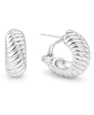 Puff Omega Hoop Earrings