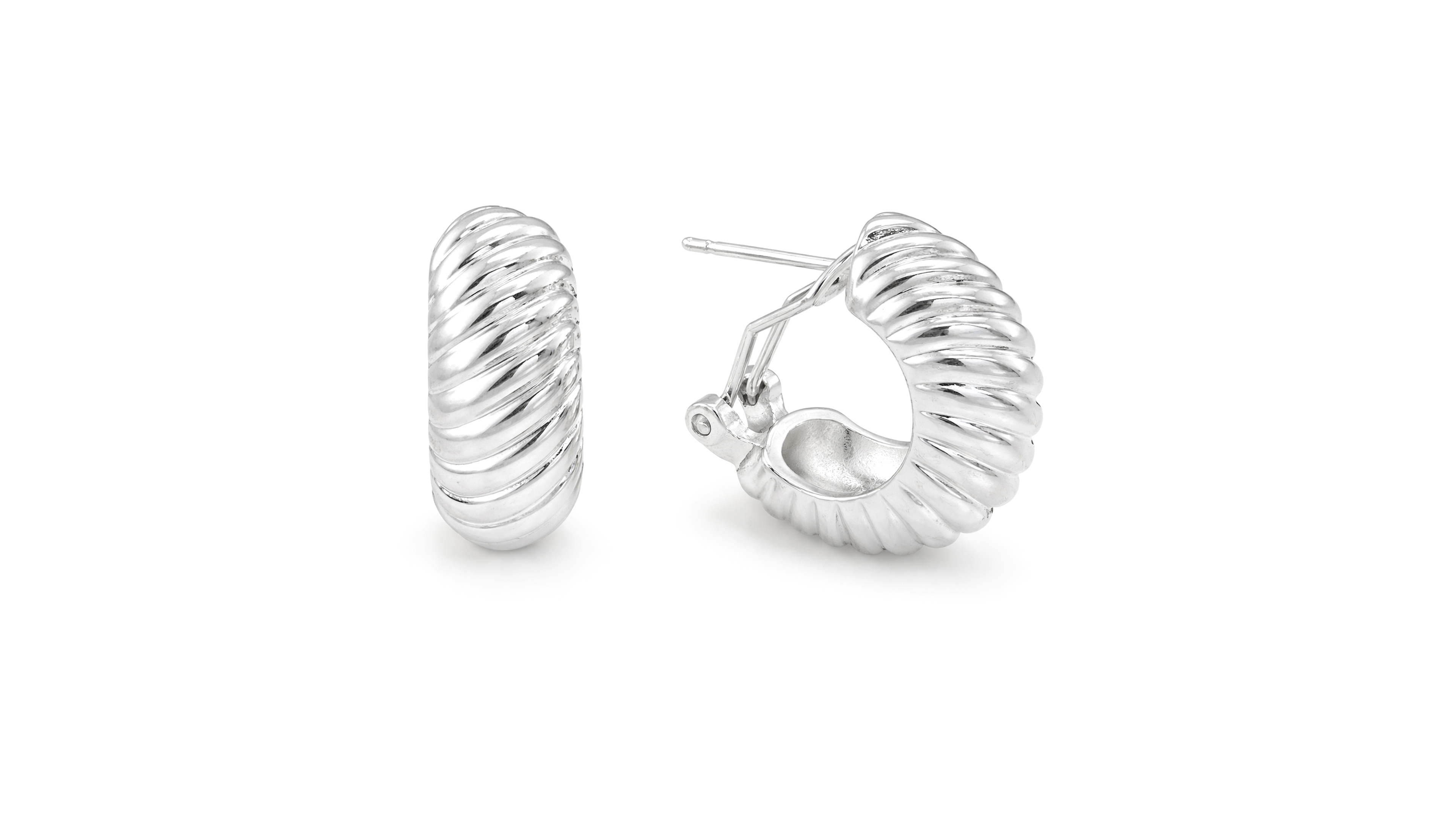 And Now This Puff Omega Hoop Earrings