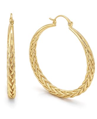 Braided Click Top Hoop Earrings