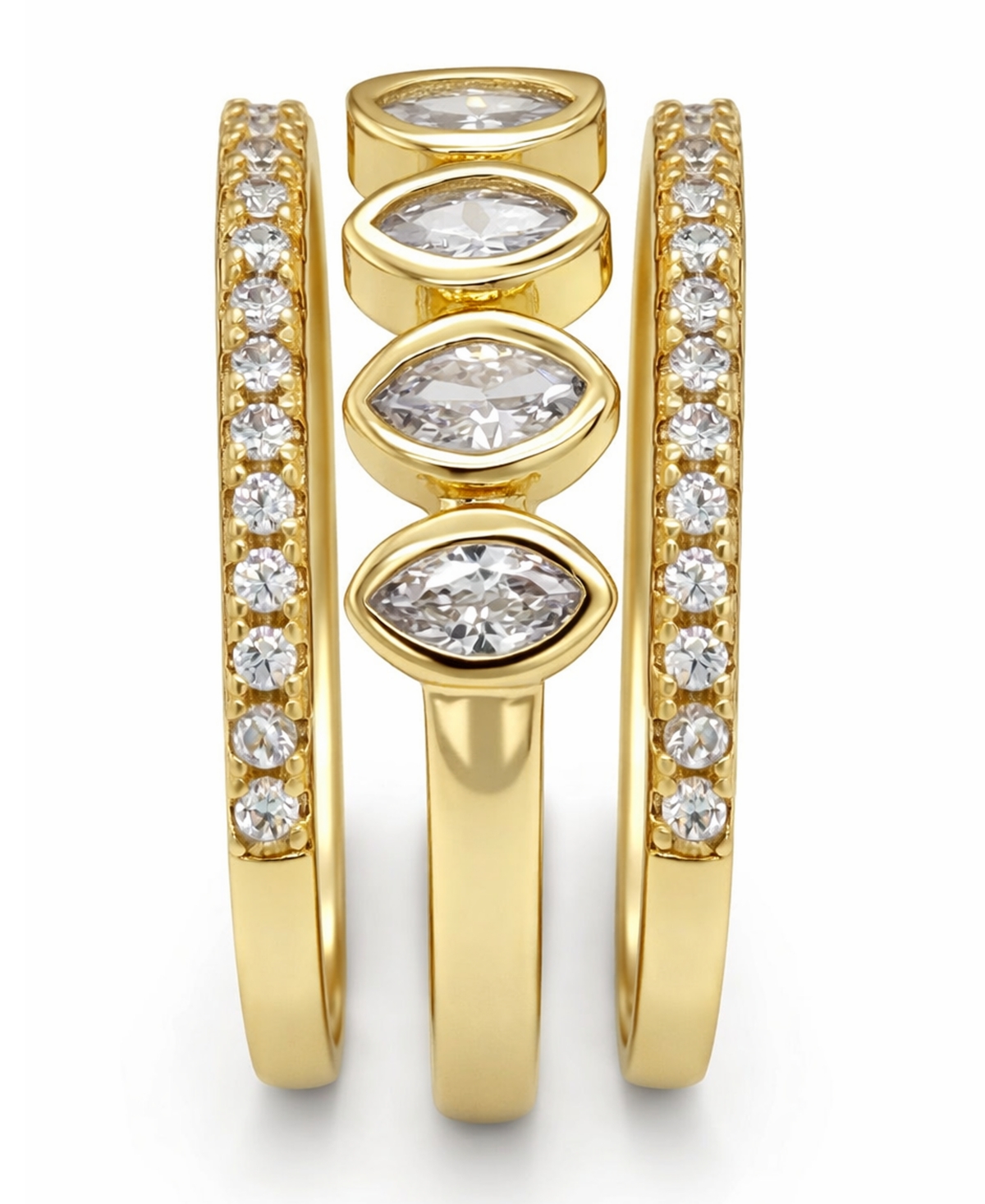 And Now This Cubic Zirconia Stack Ring