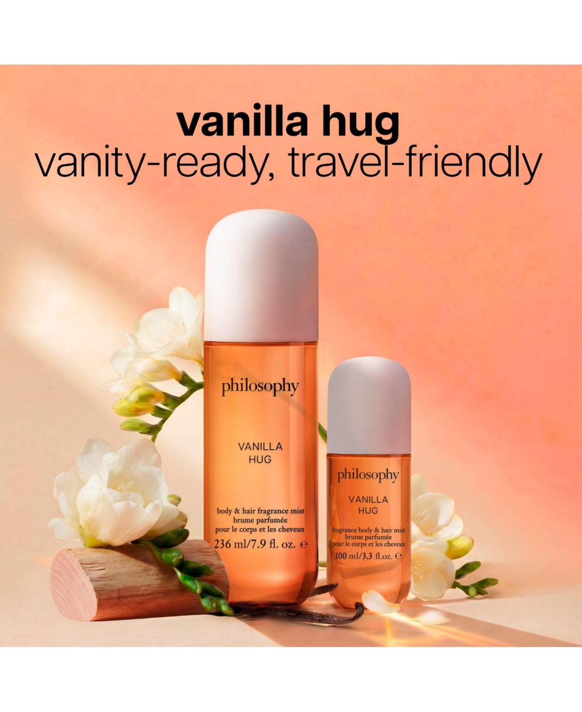 philosophy Vanilla Hug Body and Hair Perfume Mist, 3.3 oz.