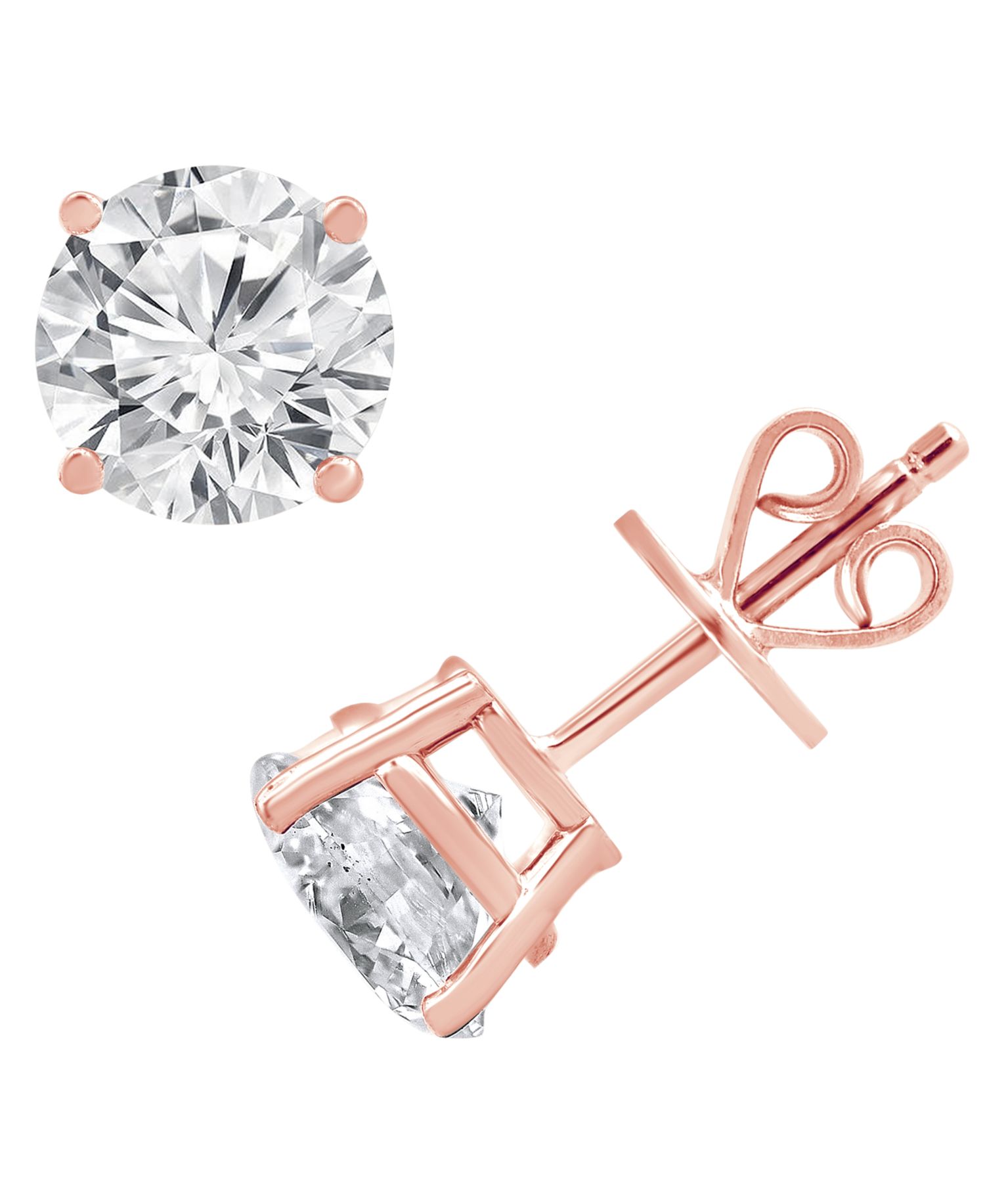 Certified Lab Grown Diamond Stud Earrings (3 ct. t.w.) in 14k White, Yellow or Rose Gold