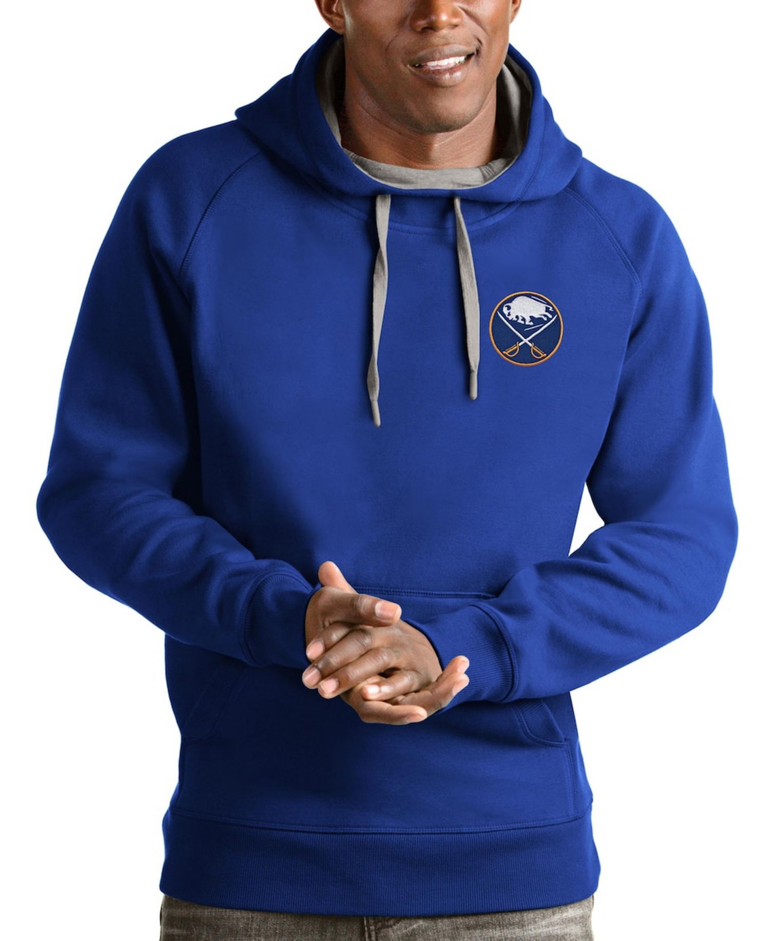 Men's Royal Buffalo Sabres Victory Pullover Hoodie
