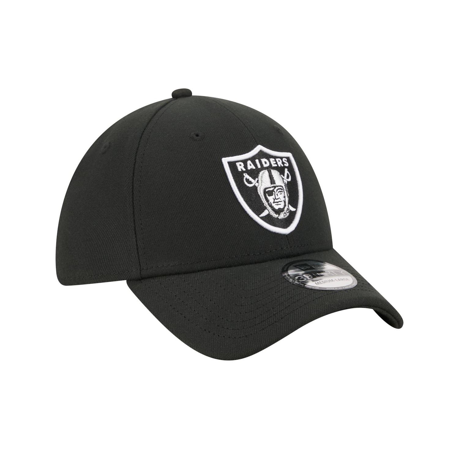 Men's Black Las Vegas Raiders Core Team 39THIRTY Flex Hat