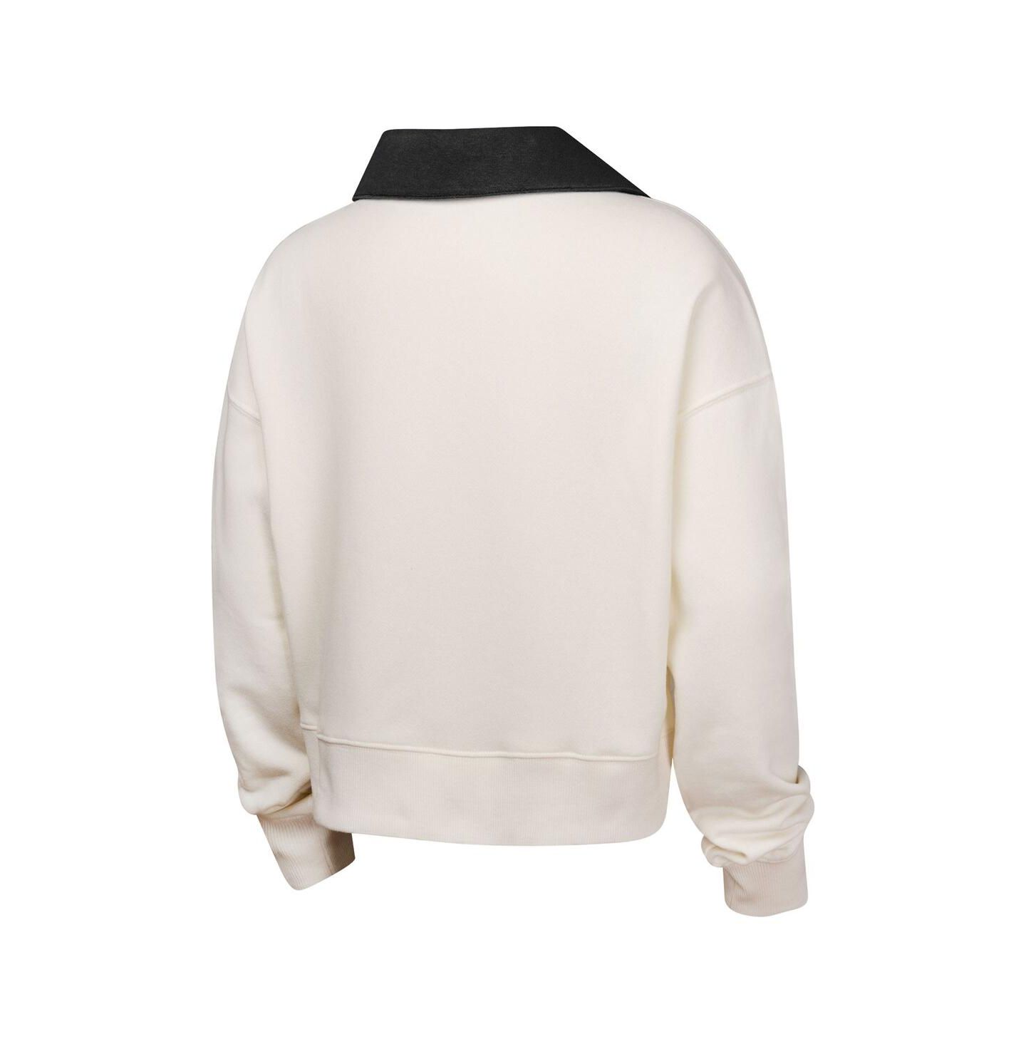 Толстовка Outerstuff White San Francisco Giants Ballpark Hit Collared V-Neck Pullover для девочек — фото 3
