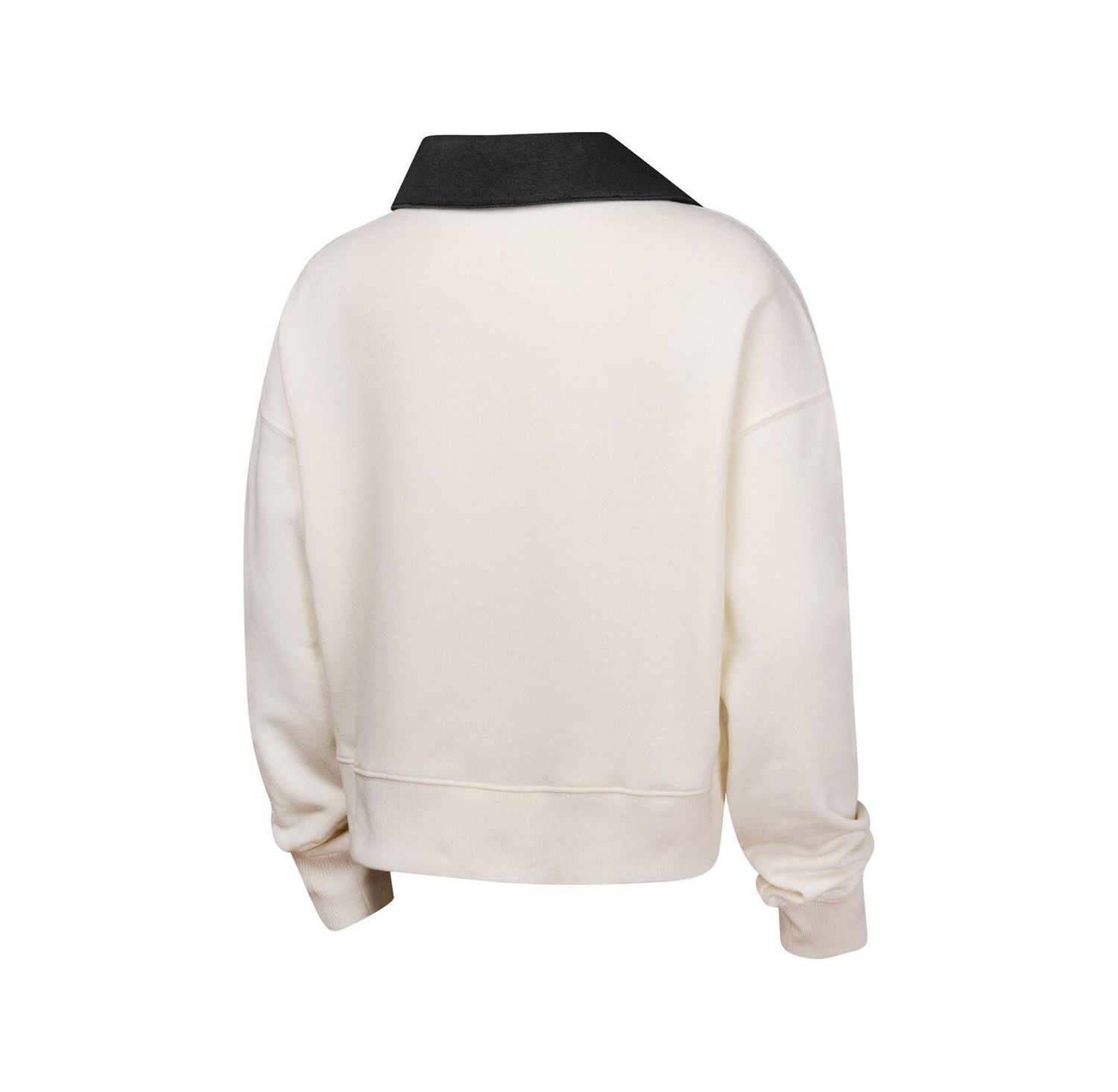 Big Girls White San Francisco Giants Ballpark Hit Collared V-Neck Pullover Sweatshirt