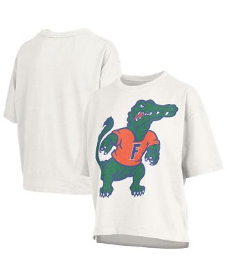 Women's White Florida Gators Big Canvas Puff Castillo Motley Slub T-Shirt