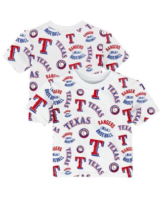 Toddler White Texas Rangers Run Down T-Shirt