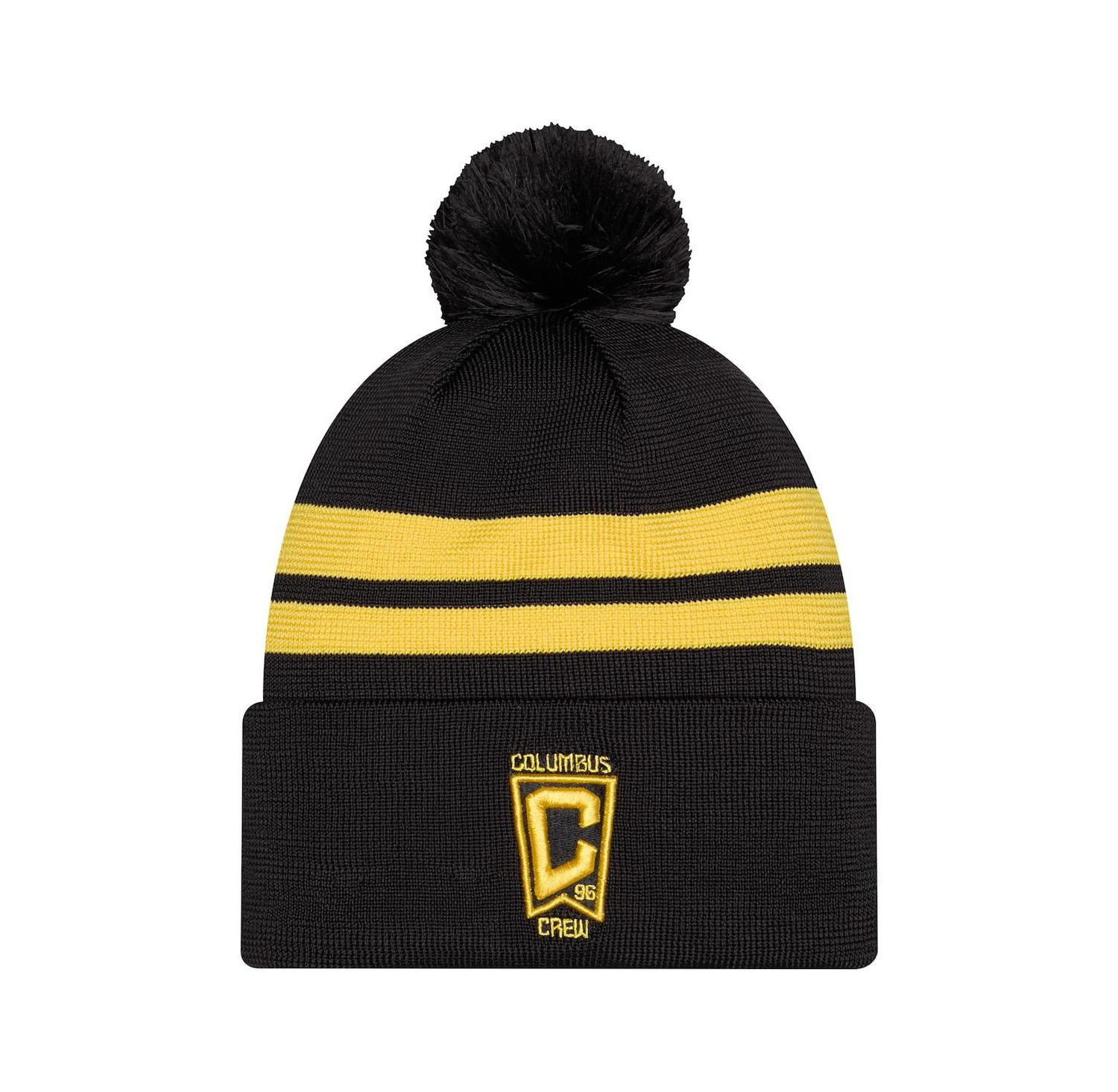 Men's Black Columbus Crew 2026 Jersey Hook Cuffed Knit Hat with Pom
