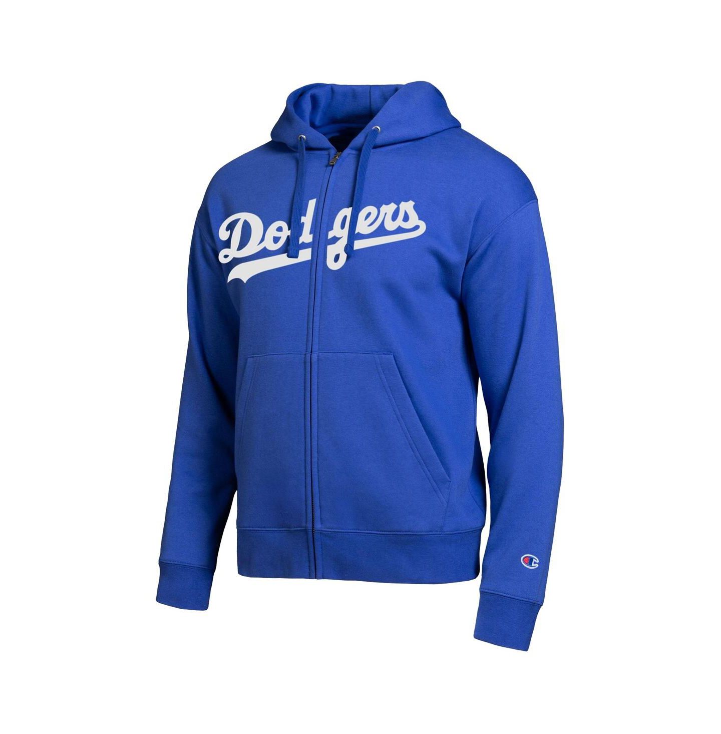 Мужская худи Champion Los Angeles Dodgers All-Star Wordmark на молнии, Royal — фото 2