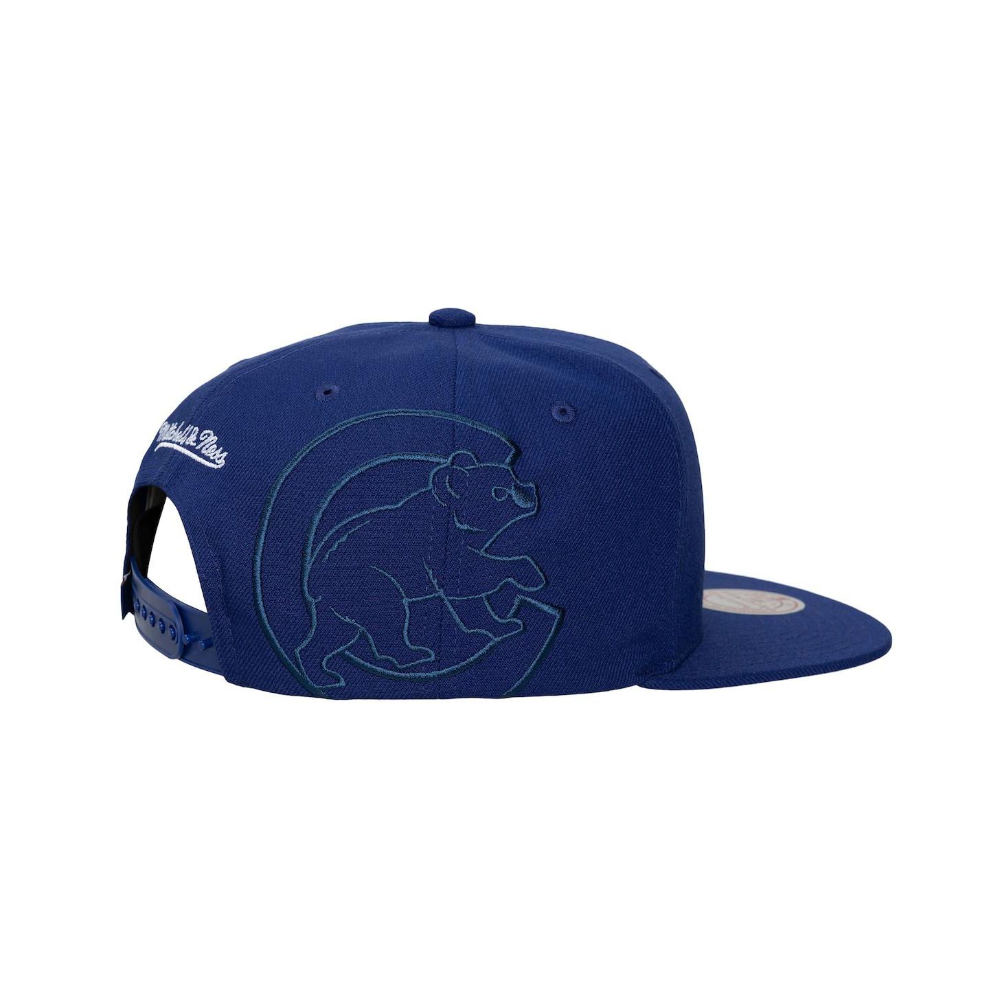 Кепка Mitchell & Ness Royal Chicago Cubs Side Logo Snapback Hat — фото 3