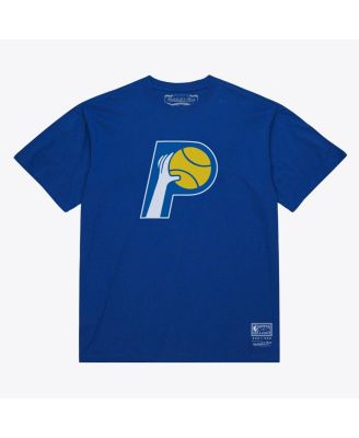 Men's and Women's Royal Indiana Pacers Hardwood Classics Arch T-Shirt