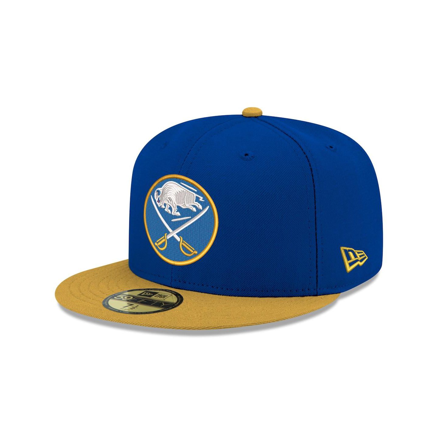 Мужская кепка New Era Royal Buffalo Sabres Core Logo Two-Tone 59FIFTY Fitted Hat — фото 1