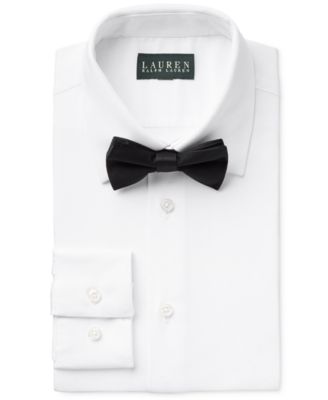 Lauren Ralph Lauren Kids' Tuxedo Shirt Bow Tie Separates Big Boys In Black